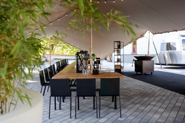 Der Outdoorbereich zum Feiern